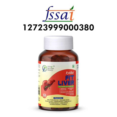 Fytika Healthcare Products Fytika Fit Liver Liver Detox Supplement Liver Detox with Milk Thistle Kalmegh Kutaki Kasani Haldi For Men & Women Pack of 3 180 Tabs