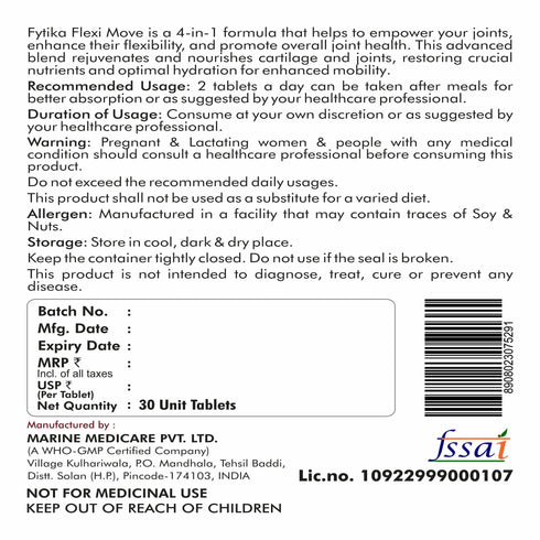 Fytika Bone & Joint Wellness Tabs