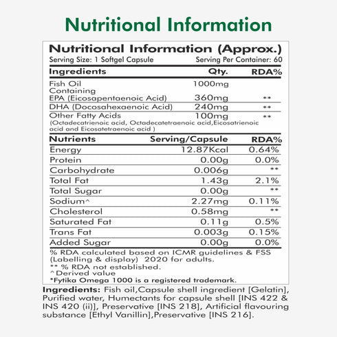 Fytika Daily Wellness Pack – Protein, Omega & Multivitamin