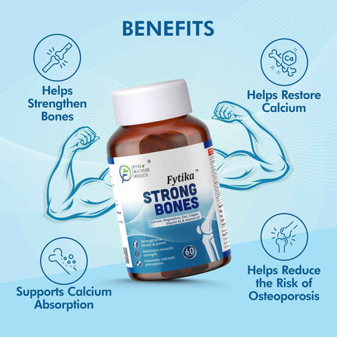 Fytika Healthcare Products Fytika Strong Bones and Fleximove For Healthy Bones Joint For Men Women 60 Tablets Each