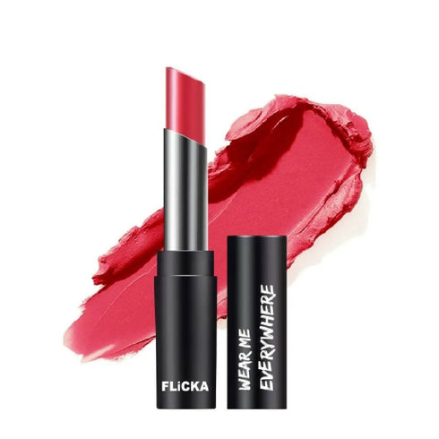 FLiCKA Wear Me Everywhere Creamy Matte Lipstick Fire To The Rain | Peach