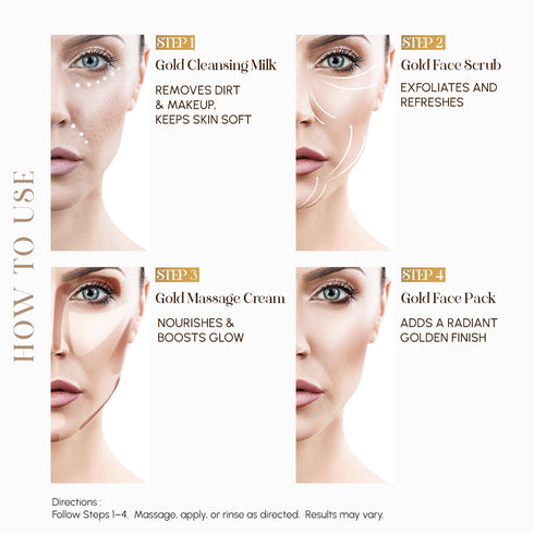 Vasuestore R&G Gold Mini Facial Kit with 24K Gold