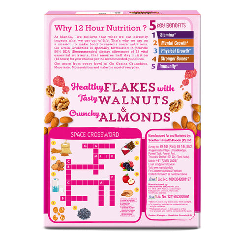 Manna Foods Go Grains Crunchies Rose Almond