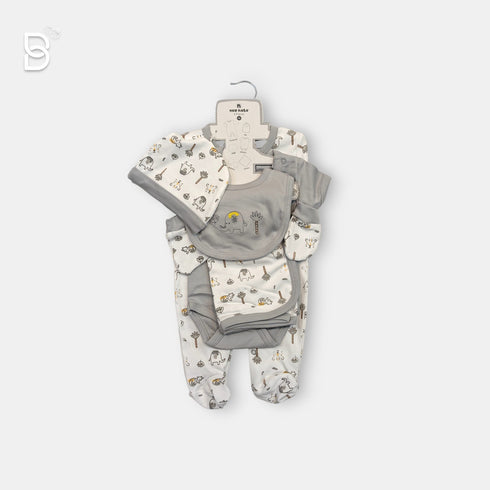 Bachpan kids wear Newborn Set- Gray and White