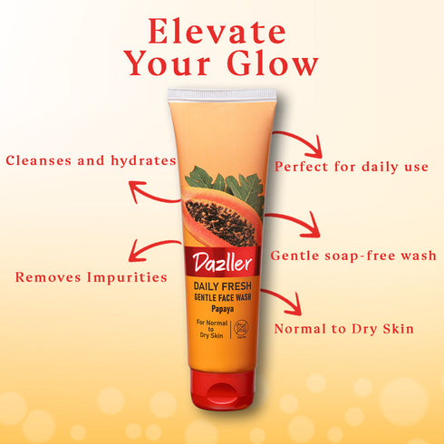 Dazller Cosmetics Daily Fresh Gentle Face Wash - Papaya