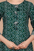 Miravan WomenS Rayon Bandhani Print Straight Kurti Green