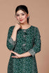 Miravan WomenS Rayon Bandhani Print Straight Kurti Green