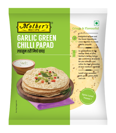 Mothers Recipe Pune Garlic Green Chilli Papad