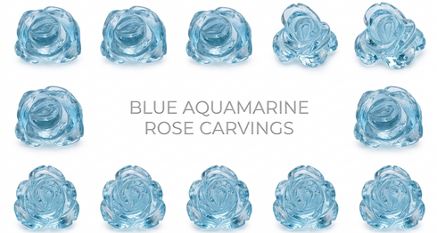 The Jewel Creation Gemstone Lemon Quartz & Blue Aqua Rose