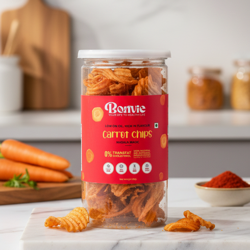 Bonvie Snacks Carrot Chips - Masala Magic