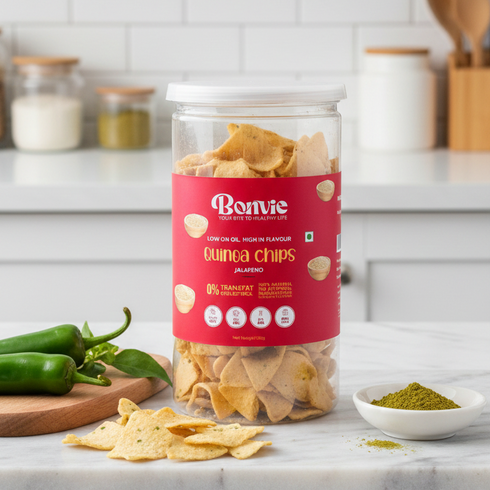 Bonvie Snacks Quinoa Chips - Jalapeño