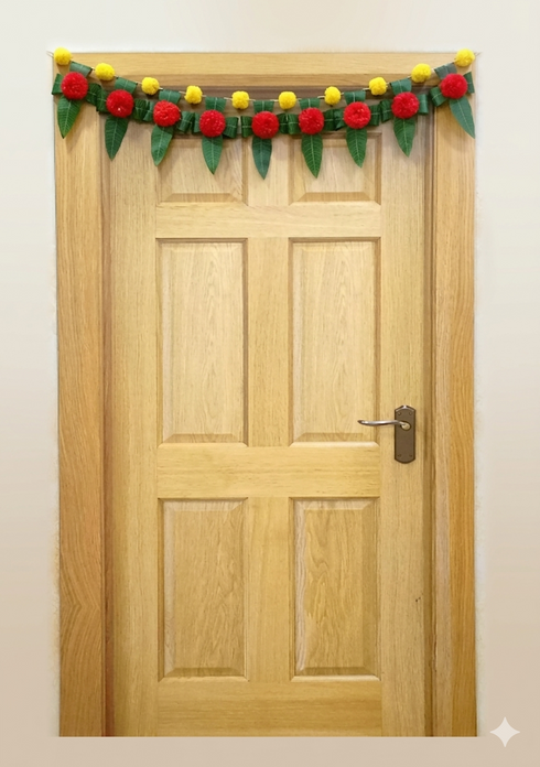 Mango Leaves and Flowers Decoration at Home