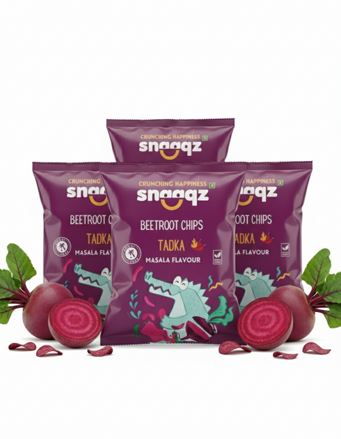 SNAAQZ Masala Beetroot Chips (Pack of 4)