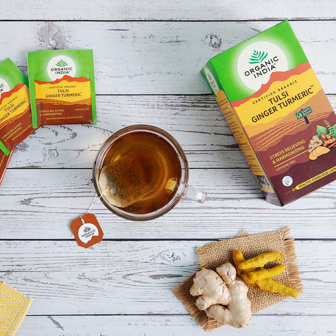Organic India Tulsi Ginger Turmeric Tea