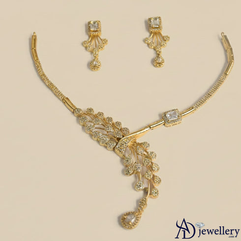 Glimmering Waterfall Necklace Set
