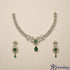 Glistening Ruby Leaf Necklace Set