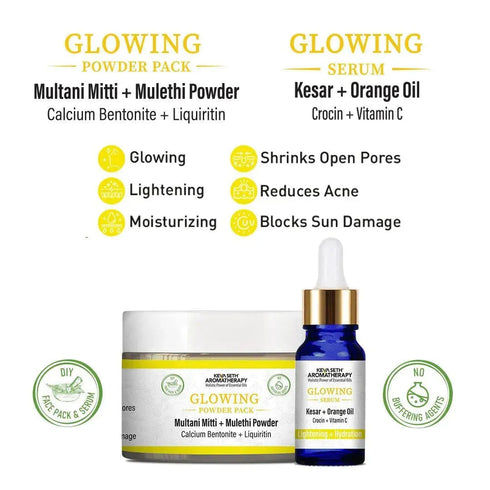 Keya Seth Aromatherapy Glowing Powder Pack & Serum Facial Kit