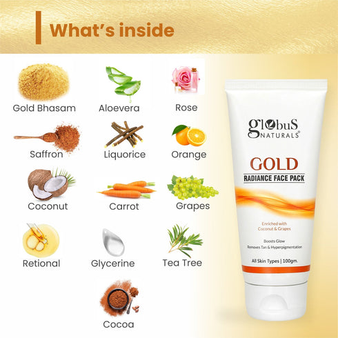 Globus Naturals Gold Radiance Face Pack