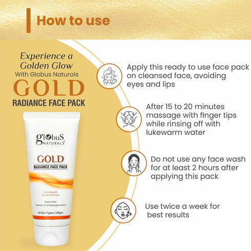 Globus Naturals Gold Radiance Face Pack