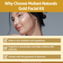 Multani Pharmaceuticals Limited Multani Naturals Gold Facial Kit Contains For Instant Glow & Removes Dead Skin Cells