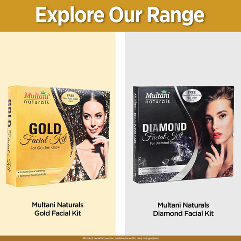 Multani Pharmaceuticals Limited Multani Naturals Gold Facial Kit Contains For Instant Glow & Removes Dead Skin Cells