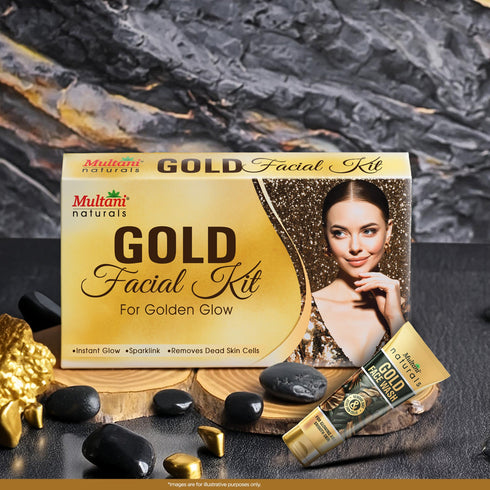 Multani Pharmaceuticals Limited Multani Naturals Gold Facial Kit Contains For Instant Glow & Removes Dead Skin Cells