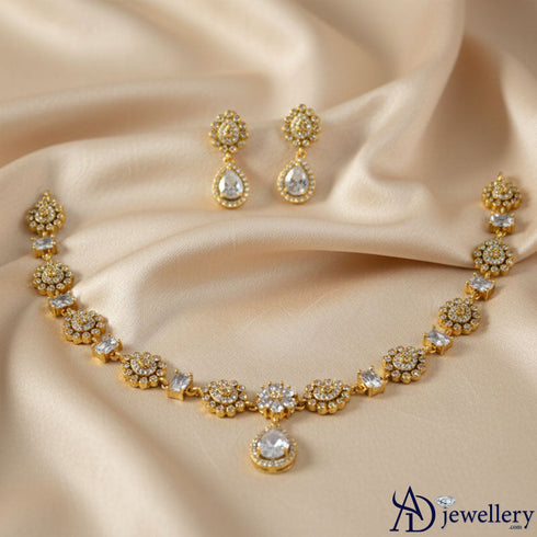 Floral Choker Necklace Set