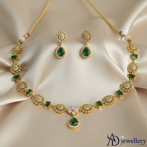 Floral Choker Necklace Set