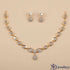 Golden Feather Drop Necklace Set