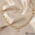 Golden Feather Drop Necklace Set