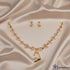 Golden Geometric Grace Necklace Set