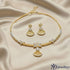Golden Lattice Drop Necklace Set