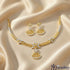 Golden Lattice Drop Necklace Set