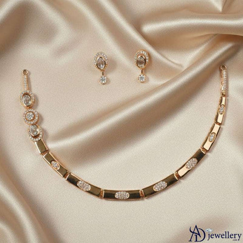Golden Orbit Elegance Necklace Set