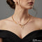 Golden Petal Grace Necklace Set