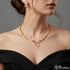 Golden Petal Grace Necklace Set
