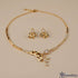 Golden Petal Grace Necklace Set