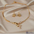 Golden Petal Grace Necklace Set
