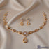 Golden Teardrop Elegance Necklace Set