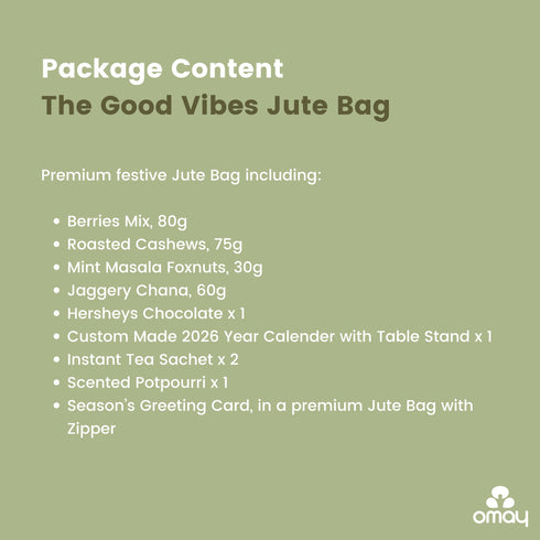 Omay Foods The Good Vibes Jute Bag