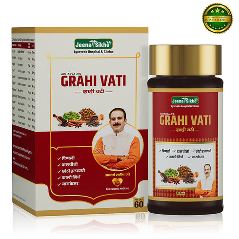 Jeena Sikho Grahi Vati Ayurvedic Digestive Support Tablets for Gas and Bloating