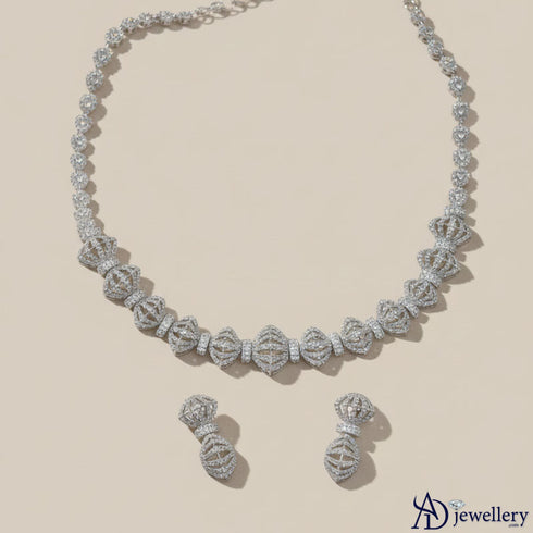 Grand Floral Choker Necklace Set