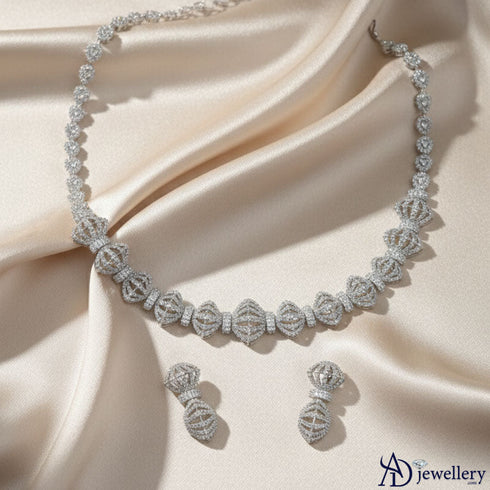 Grand Floral Choker Necklace Set
