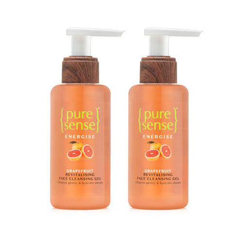 PureSense Energise Grapefruit Revitalising Face Cleansing Gel (Face Wash) Pack fo 2 | From the makers of Parachute Advansed
