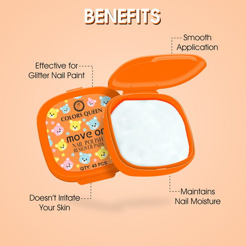 Move On Nail Polish Remover Pads | 45 Pads