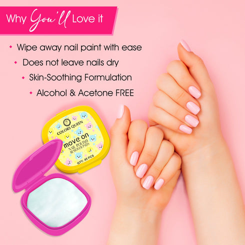 Move On Nail Polish Remover Pads | 45 Pads