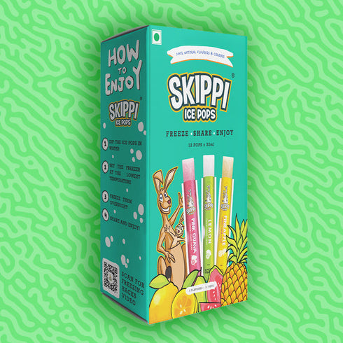 Skippi Ice Pops Pink Guava | Lemon and Pineapple Flavor