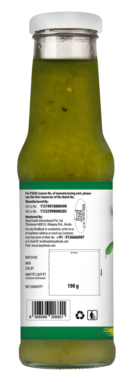Keyafoods Keya Chinese Sauce Combo Red Chilli Sauce 200g Green Chilli Sauce 190g Dark Soya Sauce 210g Combo Pack 3