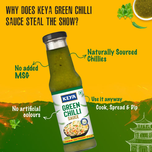 Keyafoods Keya Chinese Sauce Combo Red Chilli Sauce 200g Green Chilli Sauce 190g Dark Soya Sauce 210g Combo Pack 3