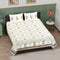 CREATUNIQ Green Jaali Floral Hand Printed Cotton Bedsheet